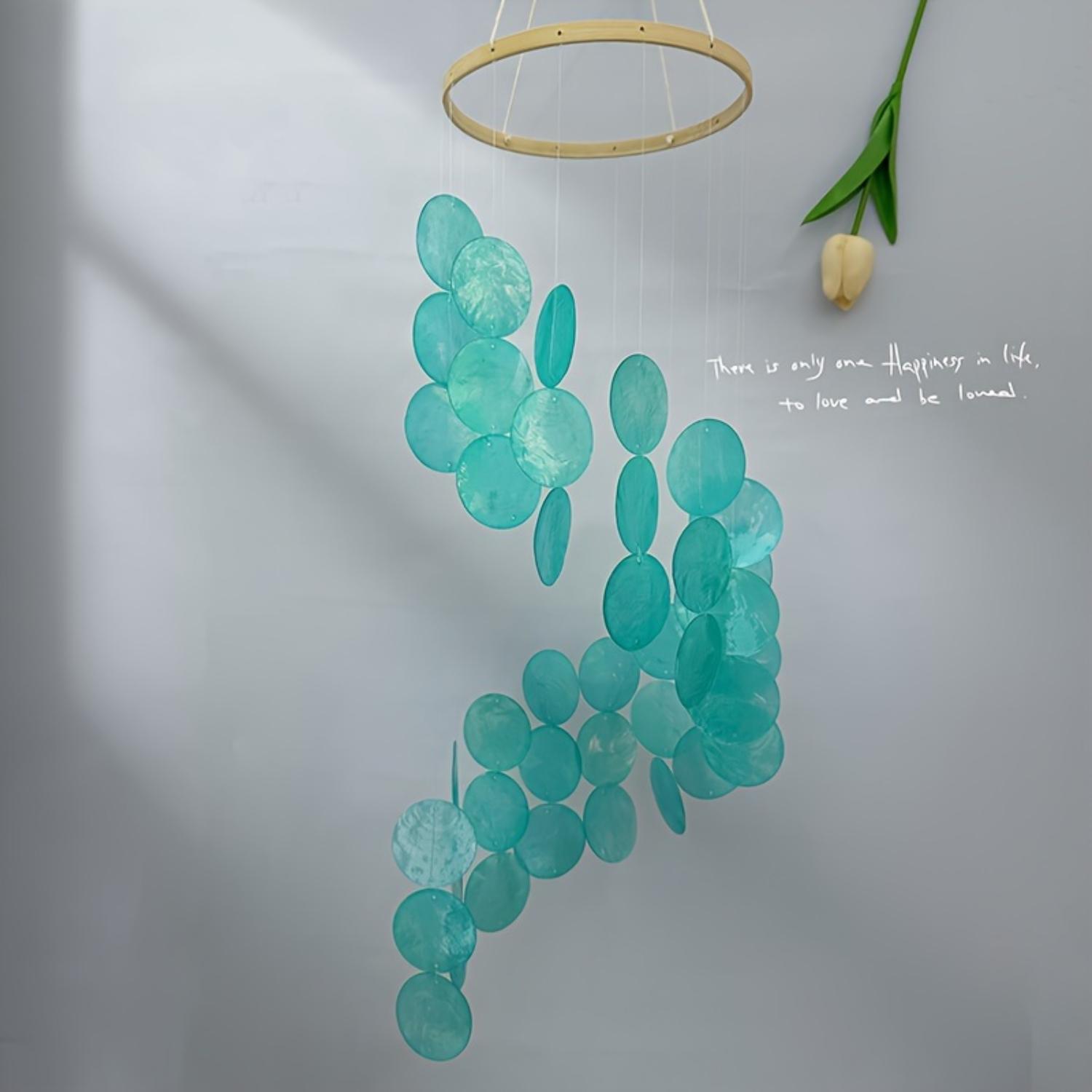 

1pc, Color Spiral Natural Shell Wind Chimes Pure Hand-hung Balcony Window Room Decoration Shooting Props Creative Birthday Gifts