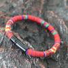 Double-Sided Embroidery Hand Rope Alloy Magnetic Clasp Ethnic Style Cotton Linen Bracelet Men Women Friendship Braslet