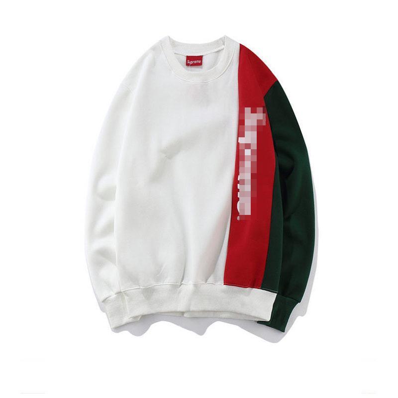 

Свитшот Supreme с принтом букв для мужчин Повседневная спортивная одежда Мода Red White,M