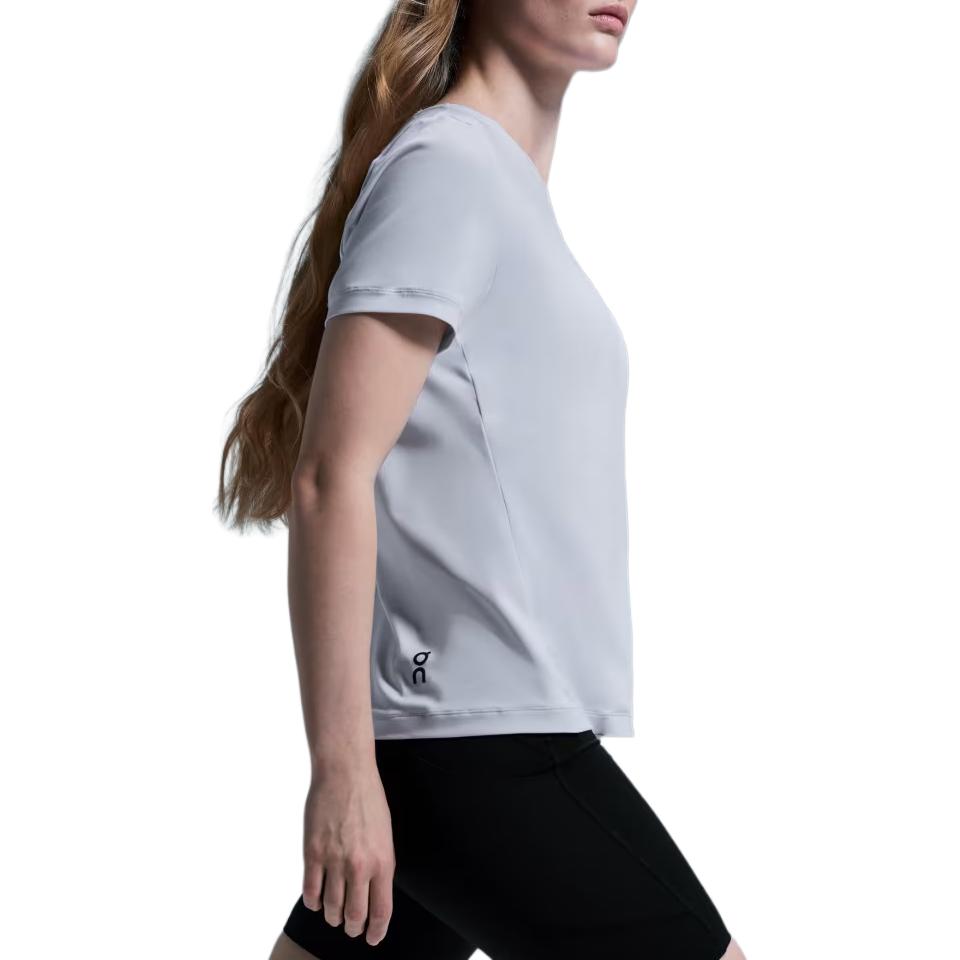 On Movement T 2024 Autumn Winter Fitness Training Series Fashi Logo Round Neck Short Sleeve Women Tops White 1WE30380069