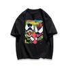 American Retro High Street Fashion Brand Shortsleeved Tshirt for Couples Summer Casual and Loose Unisexs Top