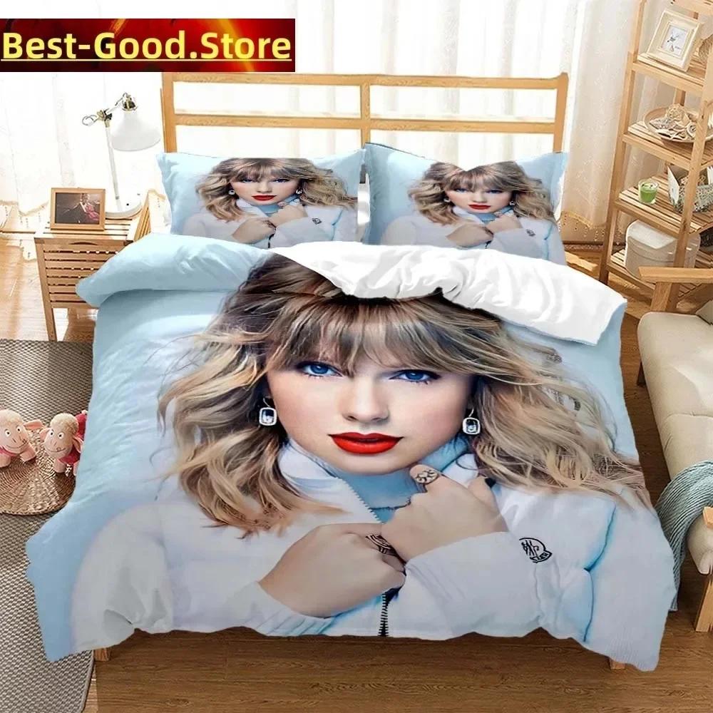 Top Stream Singer Taylor Fashionable Printed 3D King Size Bedding Set Comforter Bedding Sets Costomizable Bedding Set