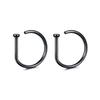 Fake Nose Ring Hoop Lip Labret Ring for Women Non Pierce Hoop Nose Ring Septum Hoop Ring Tragus Rook Ring Non Piercing Jewelry