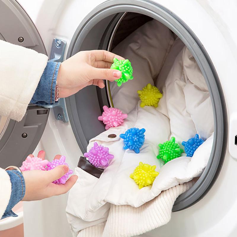 10Pcs/bag Laundry Ball For Household Cleaning Washing Machine Clothes Softener Silicone PVC Reusable Cleaning Ball