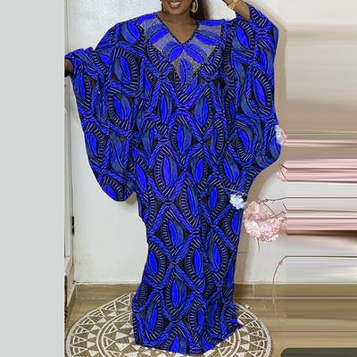 Γυναικεία Μόδα Μεγάλα Μεγέθη V-Λαιμόκοψη Μακρυμάνικα Φορέματα με Πρι