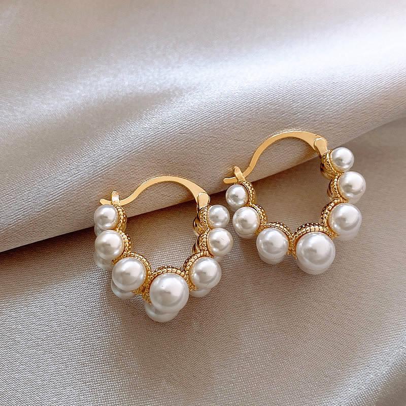 2025 Silver Needle Zircon Pearl Earrings: French Retro Light Luxury Studs for Women