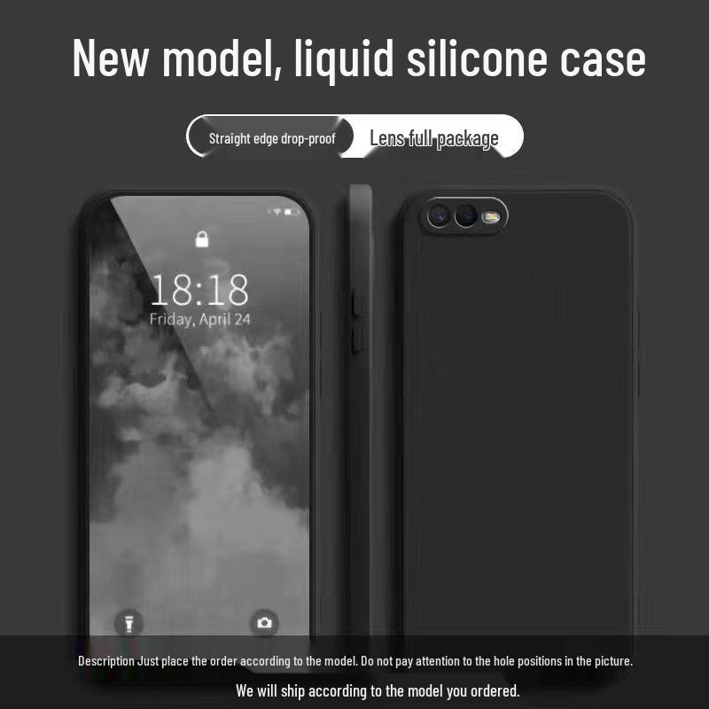 OPPO R15x Anti-drop Straight Edge Soft Case - Solid Color with Rubik's Cube Design, Full Coverage.
