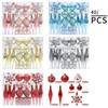40pcs Shatterproof Painted Christmas Balls Pendant Reusable Xmas Tree Ornaments  Holiday Festive