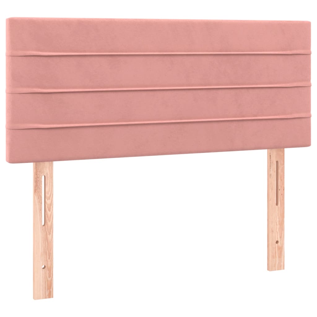 Box Spring Bed with Mattress Pink 120x200 cm Velvet