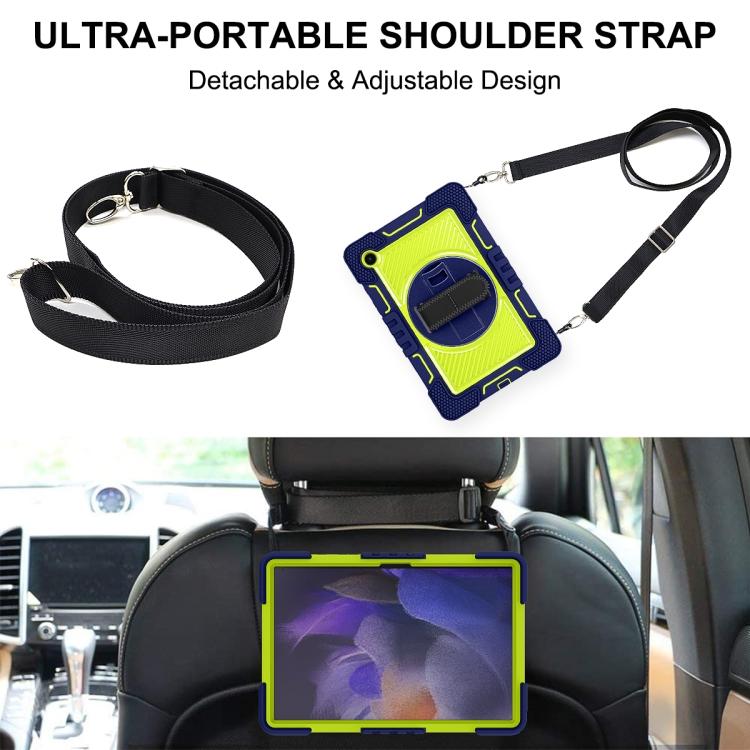 For Samsung Galaxy Tab A8 10.5 2021 360 Degree Rotation Contrast Color Silicone + PC Tablet Case