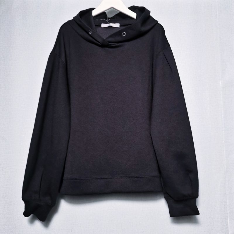 Export Export Original Order Leftover Stock Hooded Pullover Air Cotton Sweatshirt Female Basic Style Pure Color Casual Baixian Autumn Student