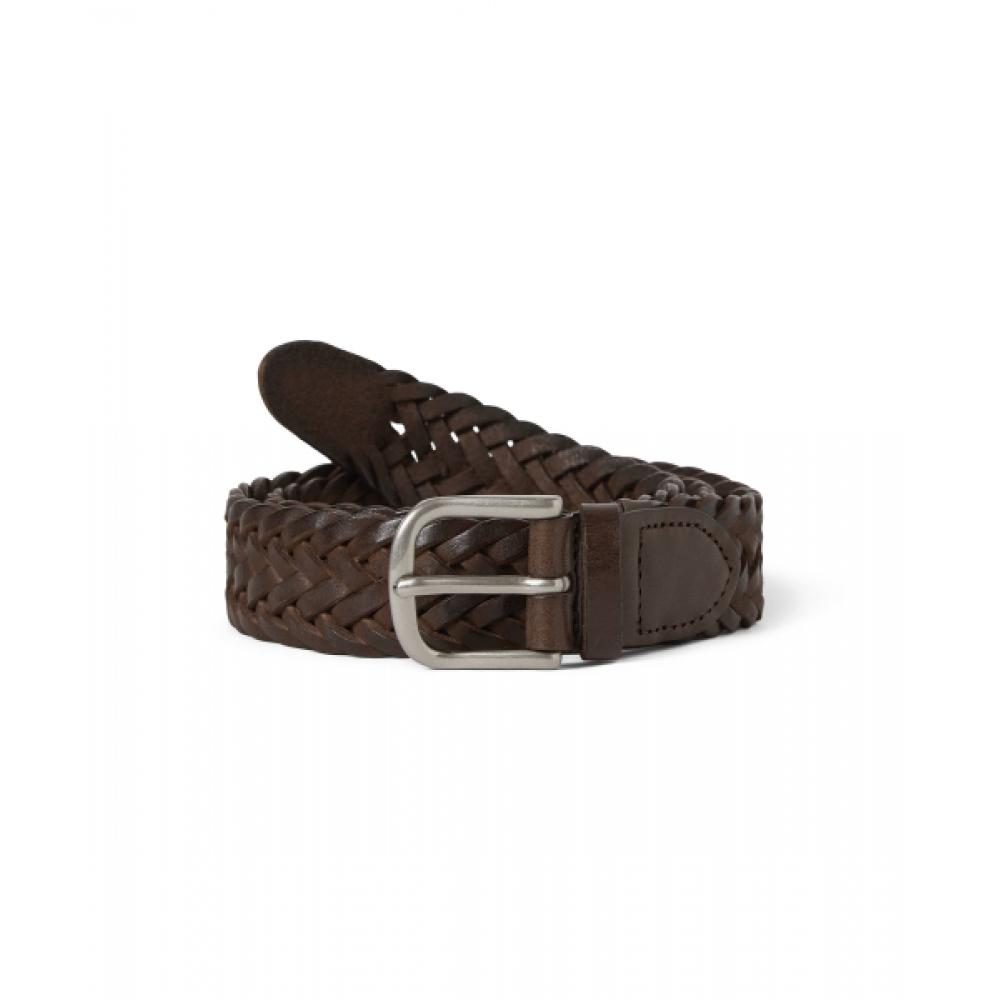 Thisisneverthat Leather Mesh Belt Brown F