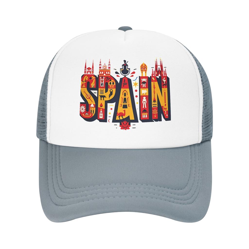 The coat of arms of Spain Sun Hats Casual Baseball Cap Summer Trucker Hat Sunscreen Hip Hop Hats Couple WoUnisex Baseball Caps
