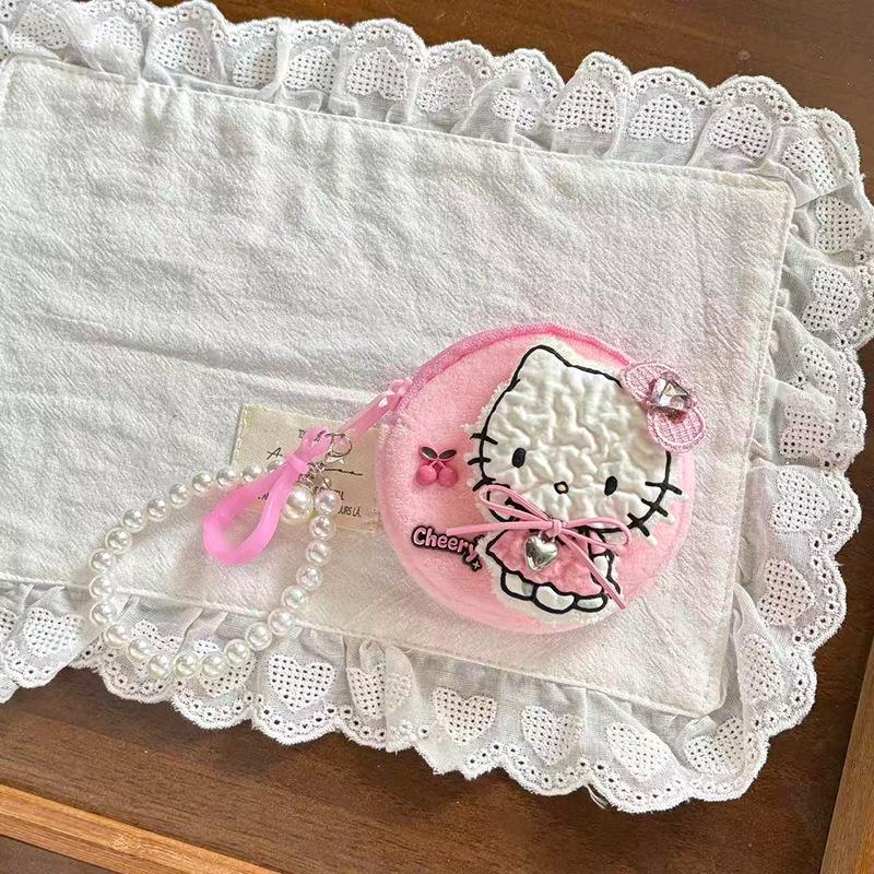 

Cute And Girly Hello Kitty Bag Pearl Charm - Sweet And Cool Versatile Student Storage Bag Charm