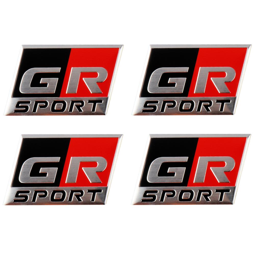 1 Pièce 3D Aluminium Sport GR Sport Badge Autocollant de Voiture Logo Étiquetage Emblème Autocollant Décor Pour RAV4 Avensis Prado Prius Accessoire Auto