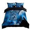 Quilt Cover Bedding 3D Printing Three-Piece Home Textiles Jungle Wolf King Nordic Style