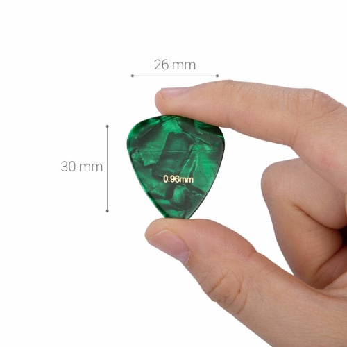 kwmobile 9x Guitar Picks, 3 Thicknesses - 0.46mm / 0.71mm / 0.96mm Picks for Electric and Acoustic Stringed Instruments - 3 Colors, 9-Piece Rice Ball