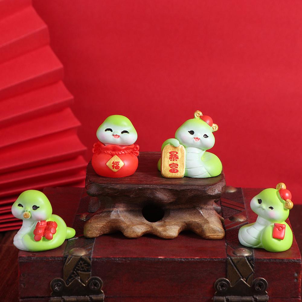 Zodiac Snake New Year Snake Figurine Traditional 2025 Snake Year Mascot  Home Office Accessories