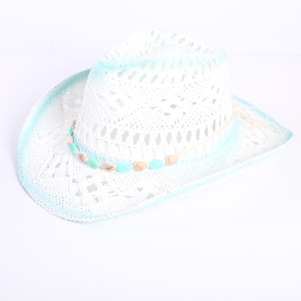 Popular European and American Classic Hollow Western Cowboy Hat Men's and Women's Fashion Vacation Breathable Sunshade Straw Hat