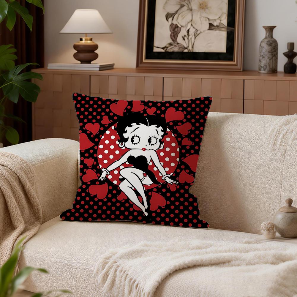 Classic Betty Boop Cushion Cover Cushion Cover Set 4Pcs 50X50 45X45 40X40 Pillowcase Decorative Sofa Home Decor