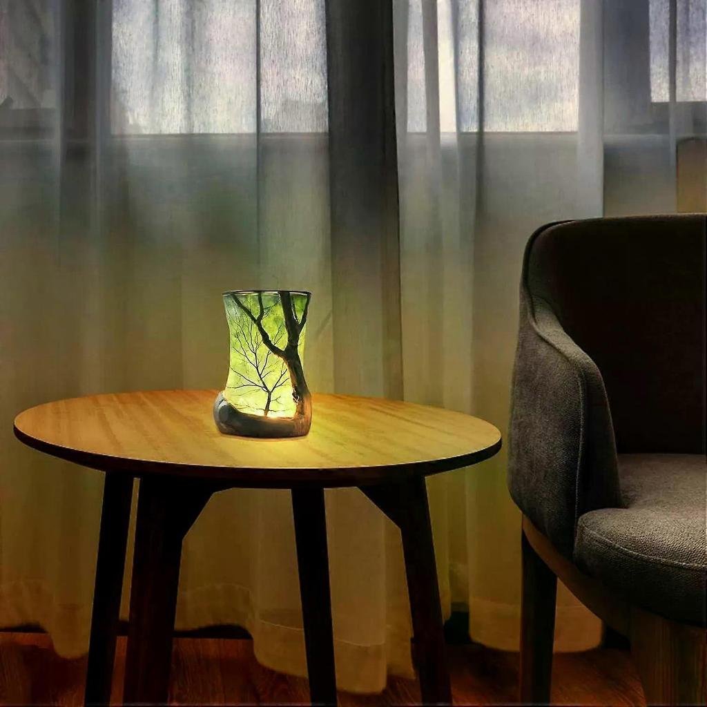 Enchanted Forest Table Lamp, Nature-Inspired Tree Scene Night Light for Home Decor, Small 9.5cm