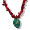 Yhpup Multi-color Natural Aventurine Stone Palm Eye Bead Handmade Necklace Pendant Stainless Steel Exquisite Y2K Fashion Jewelry