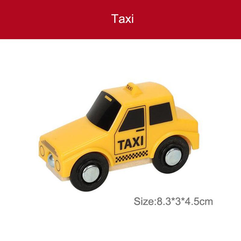 Wooden Magnetic Train Car Locomotive Toy Wood Railway Car Accessories Toys for Kids Gifts Fit Wood Biro Thomas Tracks