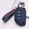 Silicone Key Fob Cover with Matching Keychain Compatible with Jeep Wrangler JL Gladiator JT 2018 2019 2020 2021 2022 2023 3 Button Smart Remote Key