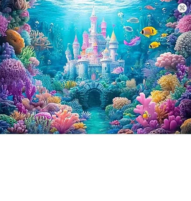 BEPAN Underwater Mermaid Background Underwater World Castle Girl Princess Birthday Party Decoration Supplies Baby Shower Arrangement