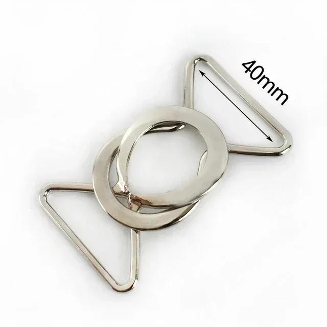 Meetee 1/2/4/5Pcs 30-60mm Metal Waist Belt Buckle Ribbon Band Adjust Clasp Coat Down Jacket Belts Decor Hook Buckles Accessories