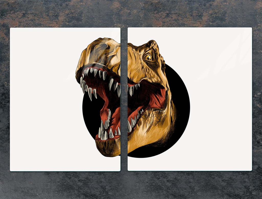 SZKLANA PŁYTA OCHRONNA NA KUCHENKĘ 85x52 DINOZAUR