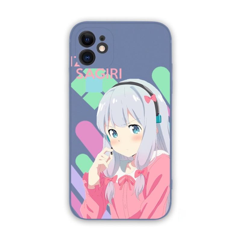 Cute Girl Izumi Sagiri Phone Case For IPhone 11 12 13 Pro Max X XR XSMax 6 6S 7 8 Plus SE 2022 Soft Square Color Phone Cover