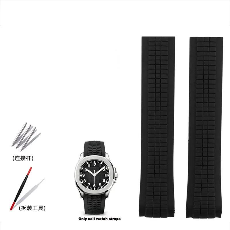 Hochwertiges Weiches Gummi-Uhrenarmband Aquanaut Passend Für Patek Philippe Silikon 5164A 5167A 5168A Faltschließe Uhrenarmband 21mm