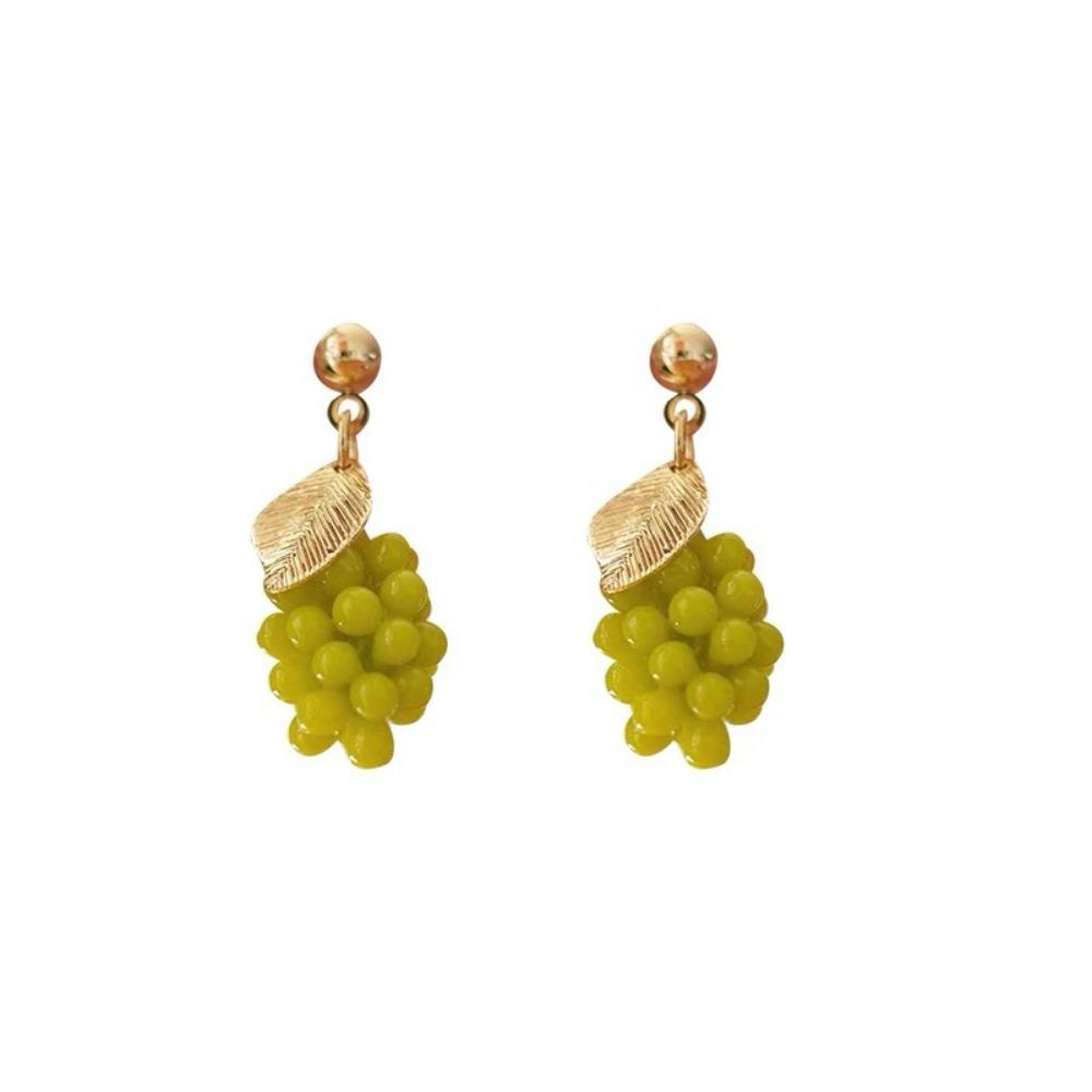 Earrings Internet Celebrity Early Spring New Earrings Women Sweet Small Fresh Earrings Small Green Design Sense