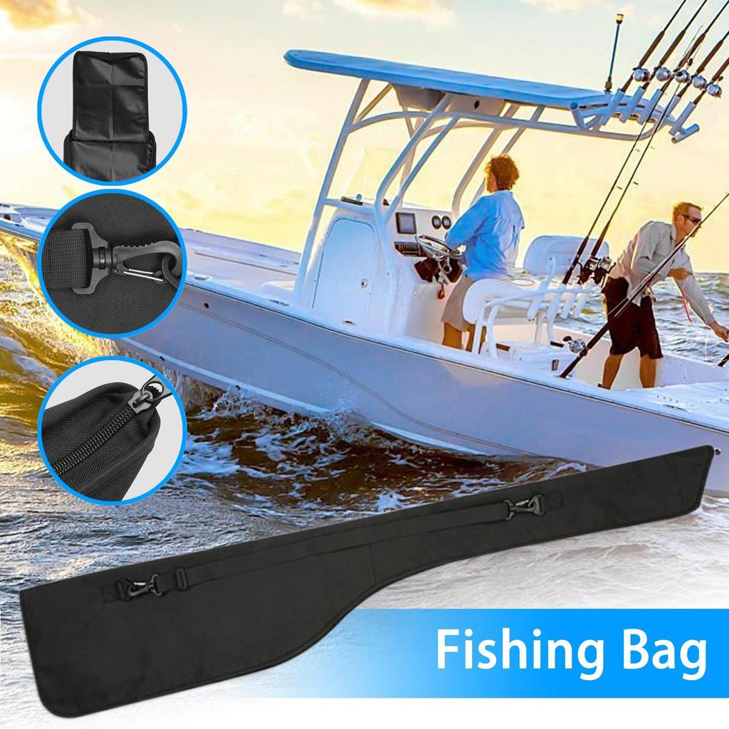 Fishing Rod Case Pole Storage Bag Fishing Gear Travel Carrier For Outdoor Beach Boat Lake Saltwater Freshwater Camping