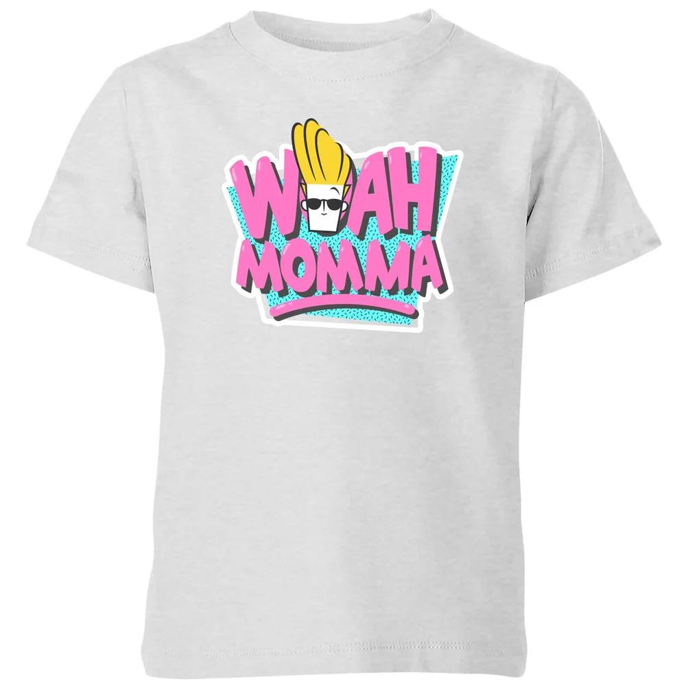 Cartoon Network Spin-Off Johnny Bravo Woah Momma 90 s Kids  T-Shirt - Grey - 3-4 Years 150