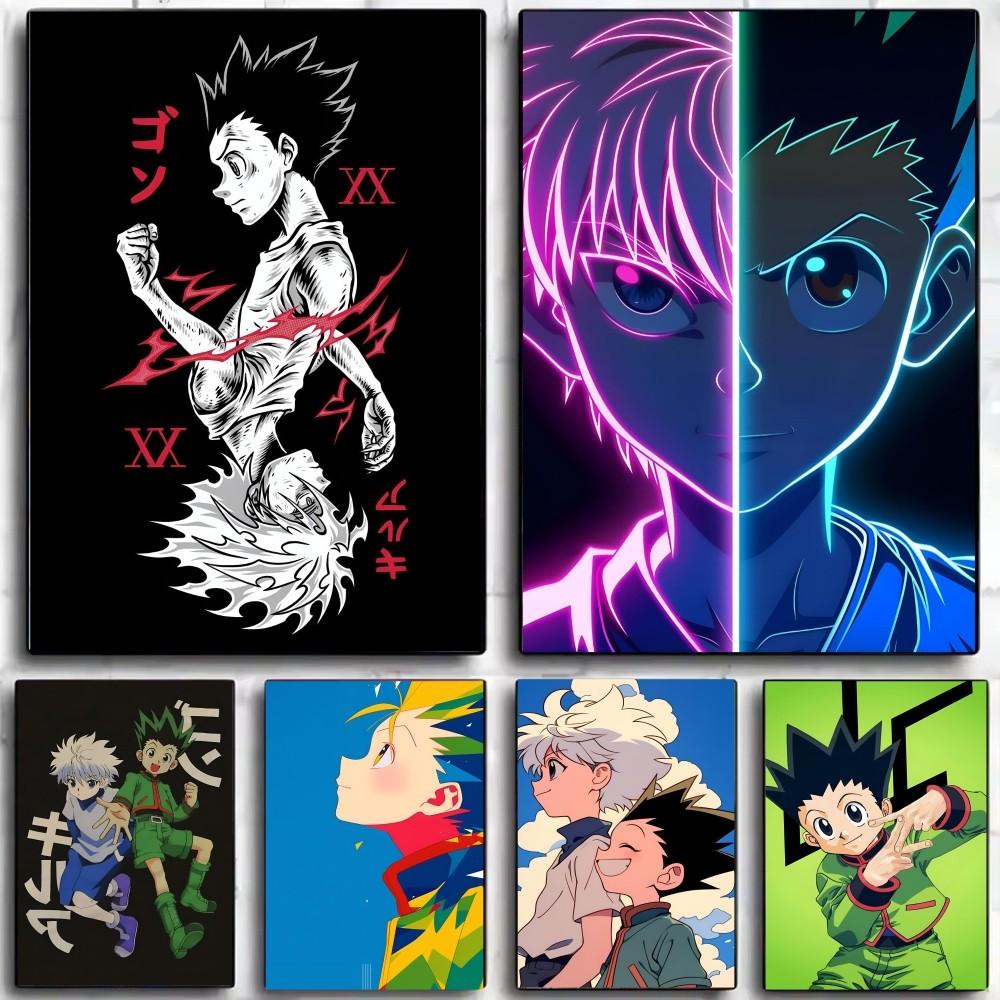 1ks Horký Populární Klasické Anime Gon Killua Hunter X Hunter Plakát HD Plakáty Domácí Pokoj Bar Kavárna Dekorace Umění Nástěnná Malba Obrázek