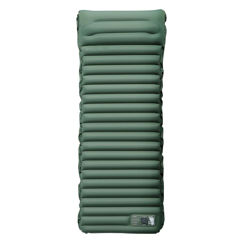 10cm Inflatable Sleeping Mat with Foot Pump & Pillow Camping Air Mattress Waterproof Lightweight Air Cushion for Hiking Trekking