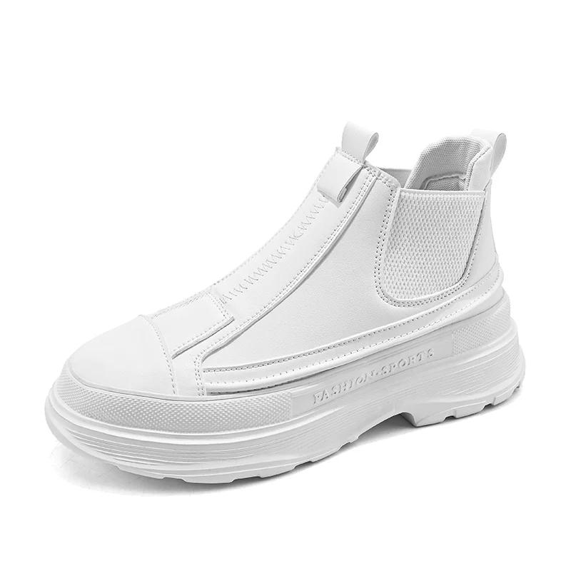 Fashion Black High Top Chunky Sneakers Men Streetwear Platform Lightweight Mens Trainers Casual Designer Shoes Male Sneakers