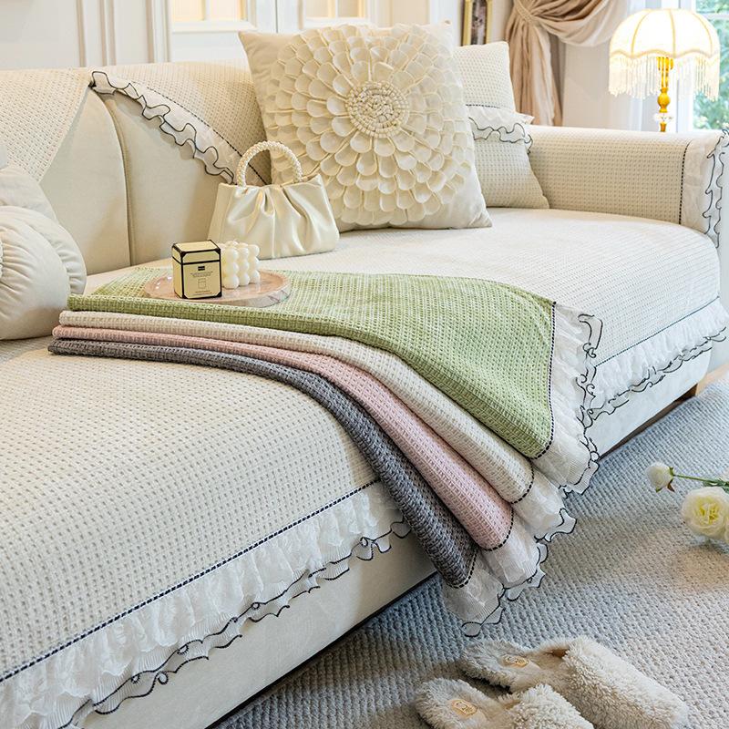 High-end Sofa Cushion In Autumn and Winter, The New Chenille Non-slip Leather Cover and Cloth Cushion Are Universal In All Seasons.