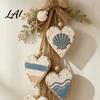 Vintage Whitewashed Wood Sign Hanging Heart Wall Decor 5 Layered Hearts Ornament Rustic Farmhouse Coastal Style Themed Home Accents Sign,