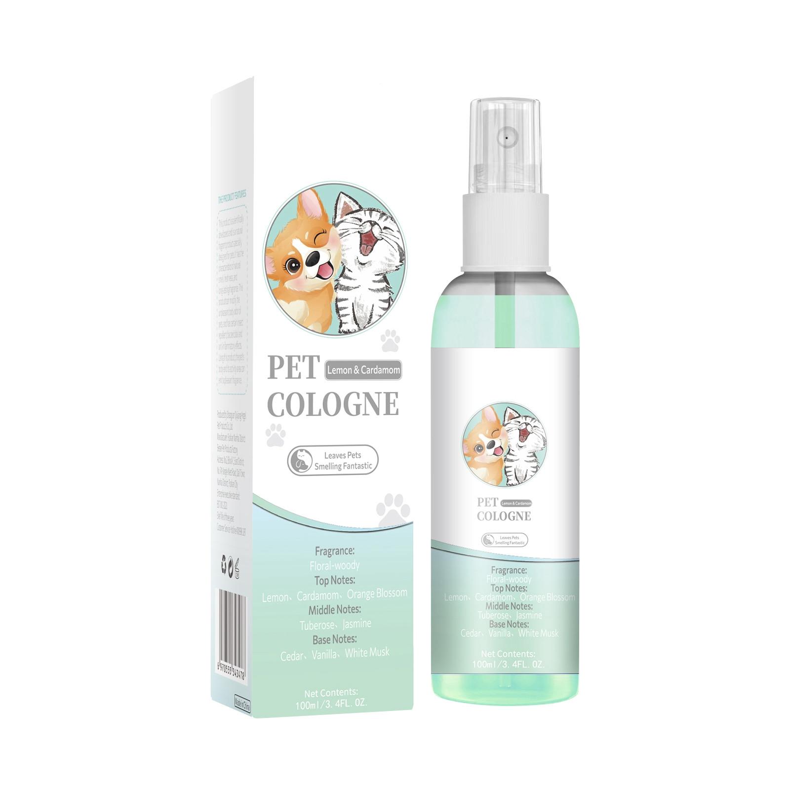 

Спрей для собак и кошек, кондиционер и запах, духи для удаления запаха собаки, духи для удаления запаха кошки для всех типов шерсти, 100 мл/3,4 унции One Size