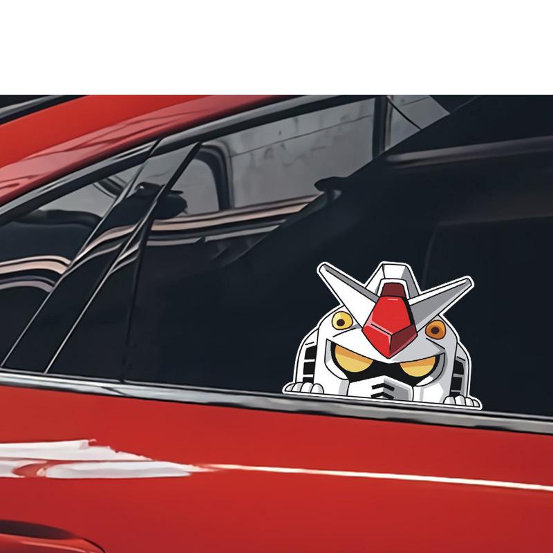 Funny Gundam Rx-78 Peeking Anime Car Sticker Vinyl Pvc Decal