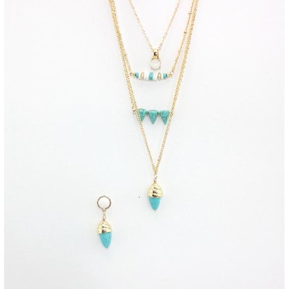 

модные ювелирные изделия, многослойная крошка драгоценных камней, рулонная раковина, бирюзовое ожерелье, ожерелье, серьги, украшения