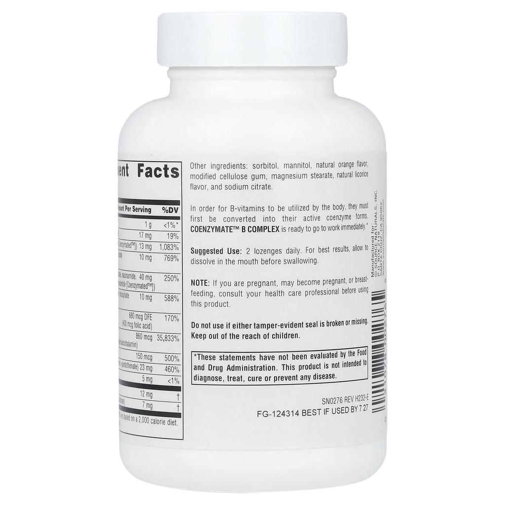 Coenzymated™ B Complex, Orange, 120 Lozenges