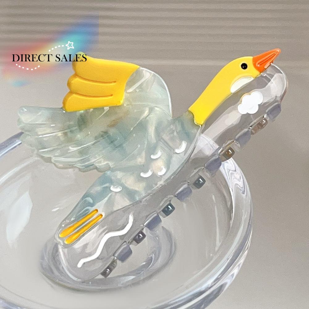 Creative Cartoon Wild Goose Shark Clip Hairpin Vintage Bird Hair Claw Non-slip Acetic Acid Acetate Shark Clip Party