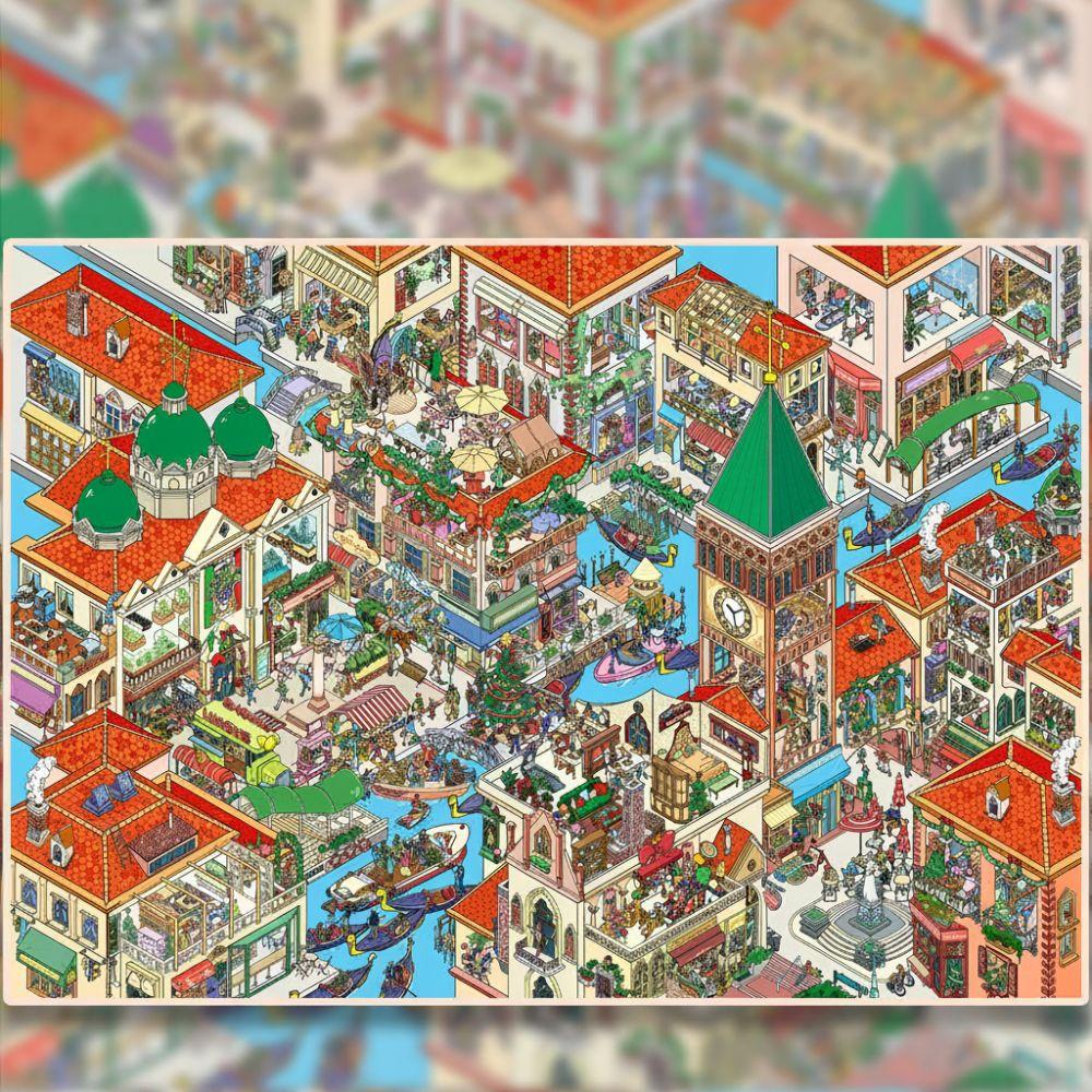 DIY 3D Landscape Sticker PET Cabin Scene Sticker New Miniature Scene Collage