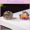 Resin Lotus Incense Holder With Crystal Flower Decor For Home And Meditation