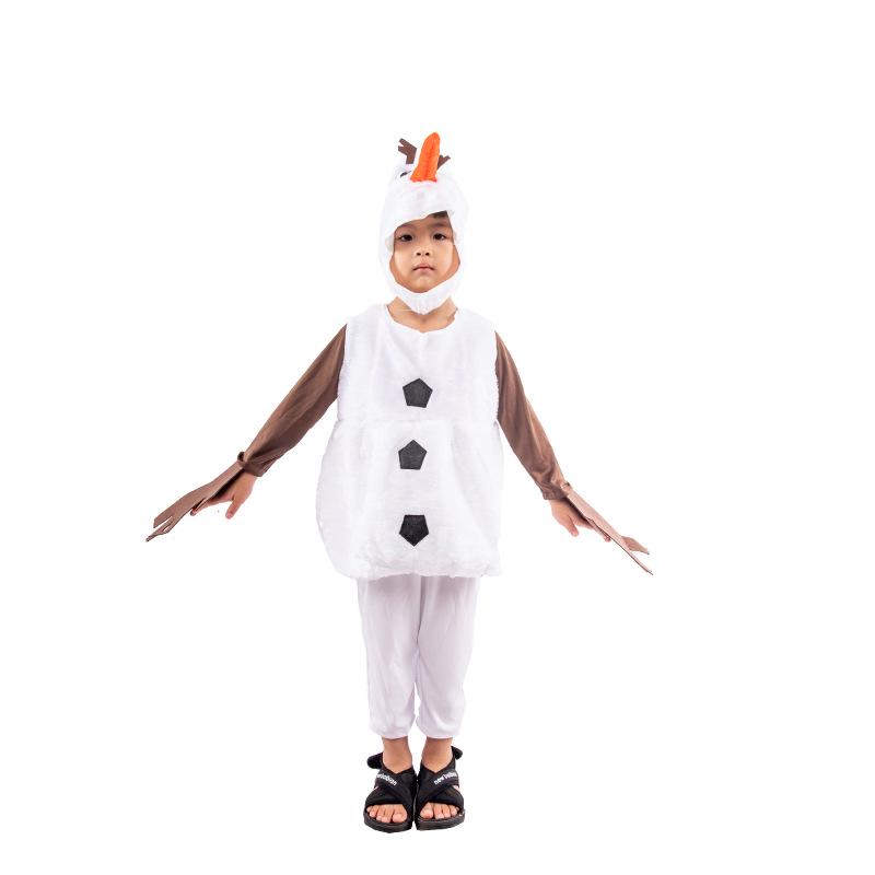 Frozen Olaf Cosplay Costume: Christmas Snowman Role-Playing Outfit for Stage Performance. S (95-110 cm)