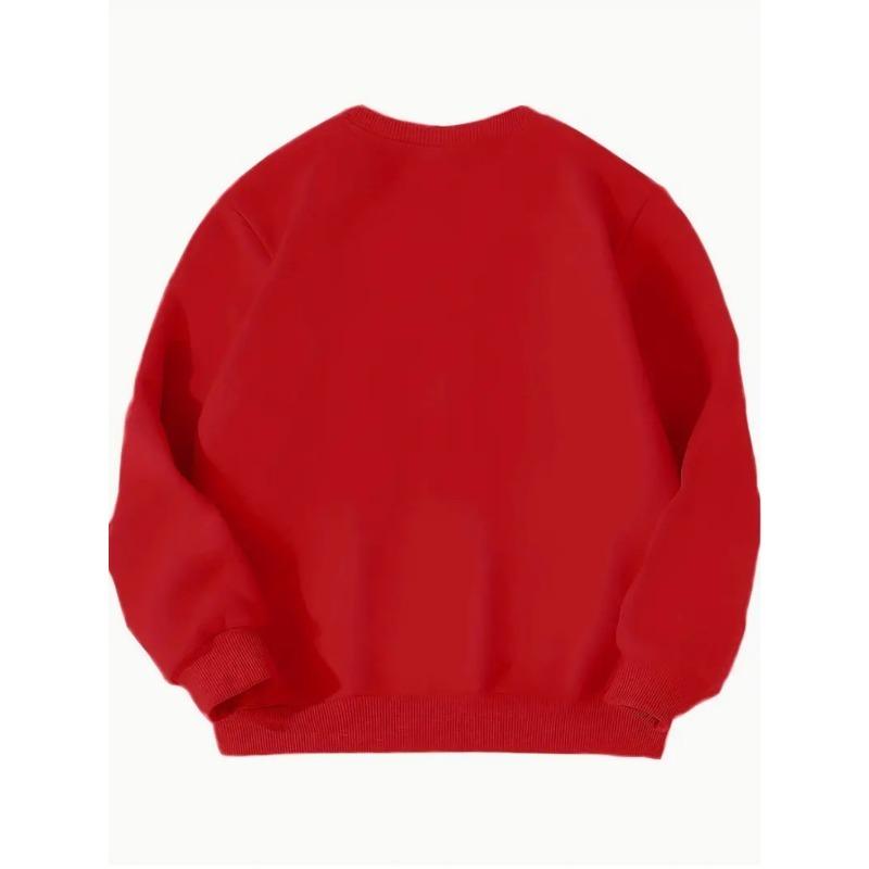 European sizes New Comfortable Kids' Round Neck Sweatshirt, Casual, Trendy And Fashionable Christmas Print Top